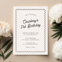 Soirée minimaliste de 21e anniversaire