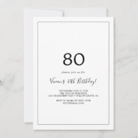 Soirée minimaliste de 80e anniversaire