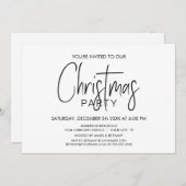 Invitation Soirée minimaliste de Noël (Devant / Derrière)