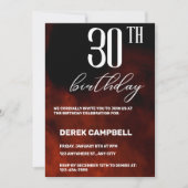 Invitation Soirée minimaliste moderne 30e anniversaire (Devant)