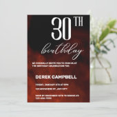 Invitation Soirée minimaliste moderne 30e anniversaire (Debout devant)