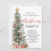 Invitation Soirée moderne Arbre de Noël (Devant)