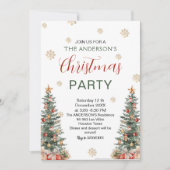 Invitation Soirée moderne Arbre de Noël (Devant)