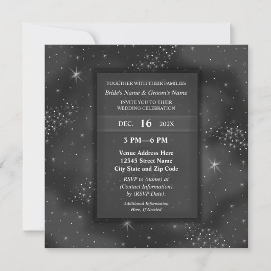 Invitation Soirée moderne élégante Sky Galaxy Mariage Party (Devant)