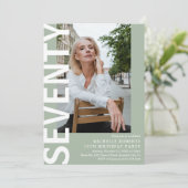 Invitation Soirée moderne Photo 70e fête d'anniversaire (Debout devant)