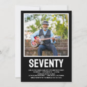 Invitation Soirée moderne Photo 70e fête d'anniversaire (Devant)
