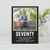 Invitation Soirée moderne Photo 70e fête d'anniversaire (Debout devant)