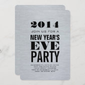 Invitation Soirée moderne Silver 2014 (Devant / Derrière)