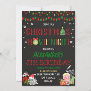 Invitation Soirée Movie Noël