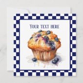 Invitation Soirée muffin aux bleuets (Devant)