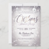 Invitation Soirée Noël Baubles Noël Soirée Dîner (Devant)