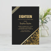 Invitation Soirée Noire et Or 18e anniversaire (Debout devant)