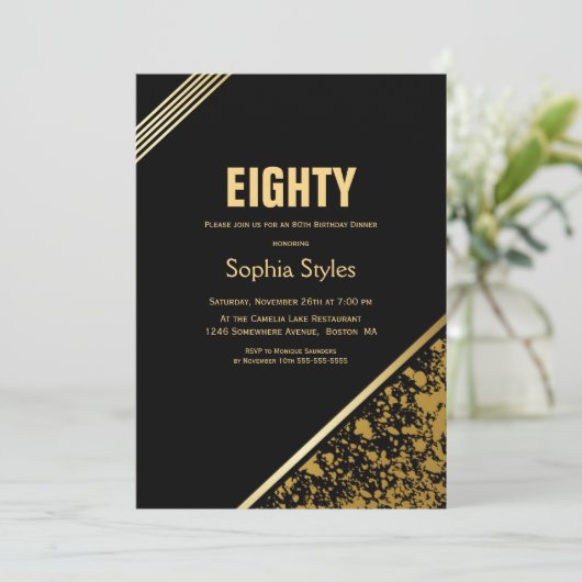 Invitation Soirée Noire et Or 80e anniversaire (Debout devant)