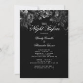 Invitation Soirée Noire Gothique Classique Avant Le Dîner De (Devant)