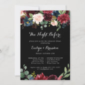 Invitation Soirée Noire Rustique Avant Le Dîner De La Répétit (Devant)