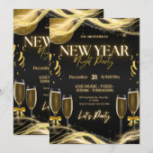 Invitation Soirée Nouvel An (Devant / Derrière)