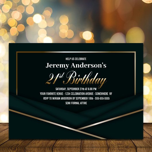 Invitation Soirée oenologique Gold 21e anniversaire