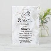Invitation Soirée ou fête tout en blanc (Debout devant)