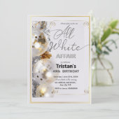 Invitation Soirée ou fête tout en blanc (Debout devant)