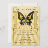 Invitation Soirée Papillon Speakeasy Flapper Gatsby (Devant)