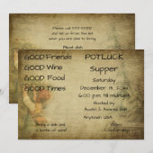 Invitation Soirée Partage de Noël (Devant / Derrière)