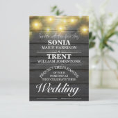 Invitation Soirée Pays Rustique Weatherboards Mariage (Debout devant)