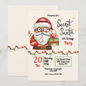 Invitation Soirée Père Noël Secret (Devant / Derrière)
