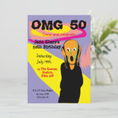 Invitation Soirée personnalisée 50e anniversaire personnalisé (Debout devant)