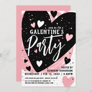 Invitation Soirée personnalisée Pink Galentine's Day