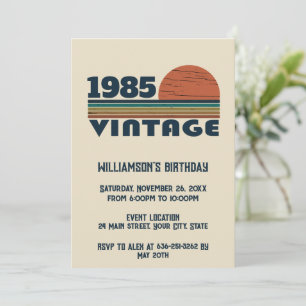 Invitation Soirée personnalisée Quarante vintage 40e annivers