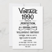 Invitation Soirée personnalisée vintage de 35 ans (Devant)