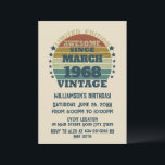 Invitation Soirée personnalisée vintage de 55 ans<br><div class="desc">Vous pouvez ajouter un peu d'originalité avec cette édition limitée, qualité premium, et original, classe, rétro et d'apparence vintage conception graphique d'anniversaire avec une police de typographie cool. C'est une excellente idée cadeau pour les hommes, les femmes, les maris, les épouses, les petites amies et les petits amis qui vont...</div>