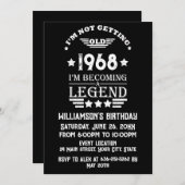 Invitation Soirée personnalisée vintage de 55 ans (Devant / Derrière)