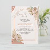 Invitation Soirée photo de Boho Neutre Personnalisée (Debout devant)