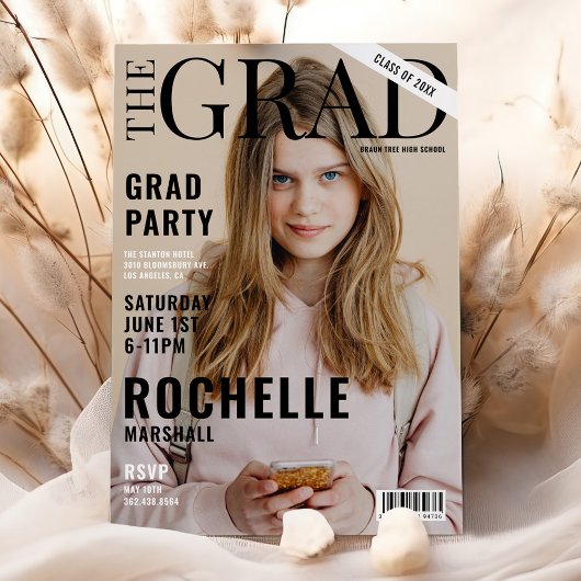 Invitation Soirée photo de couverture de magazine stylish