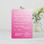 Invitation Soirée Pink Élégante (Debout devant)