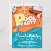 Invitation Soirée Piscine, Diplôme De Piscine (Devant)