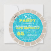 Invitation Soirée Piscine Fête N'Importe Quel Âge Anniversair (Devant)