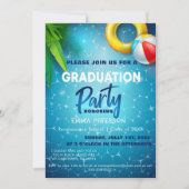 Invitation Soirée Piscine, Piscine cadeau Diplôme (Devant)