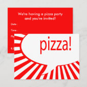 Invitation soirée pizza (Devant / Derrière)