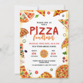 Invitation Soirée Pizza de collecte de fonds de l'école (Devant)