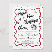 Invitation Soirée Pizza et Vin de Noël (Devant)