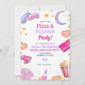Invitation Soirée Pizza & Pyjama (Devant)