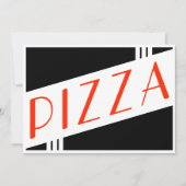 Invitation soirée pizza rétro (Devant)