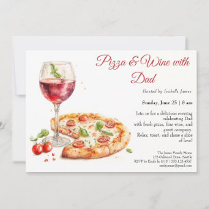 Invitation Soirée Pizza & Vin – Dîner de la Fête des Pères