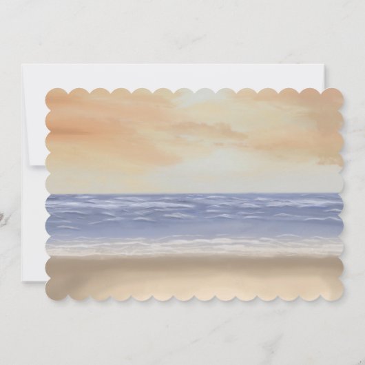 Invitation Soirée Plage Peinte Design (Dos)