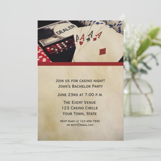 Invitation Soirée Poker (Debout devant)