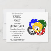 Invitation Soirée Poker Casino d'Enterrement de Vie de Garçon (Devant)