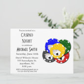 Invitation Soirée Poker Casino pour Enterrement de Vie de Gar (Debout devant)