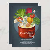 Invitation Soirée Potluck (Devant / Derrière)